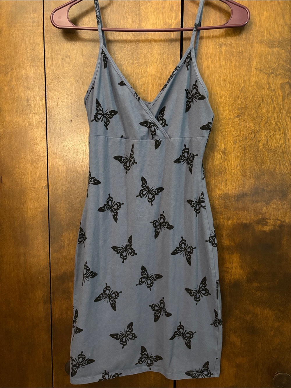 wild fable Slate Blue Butterfly Slip Dress